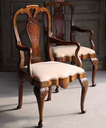 Antyczne angielskie fotele para chippendale XIXw #antyki #antiques #decorativeantiques