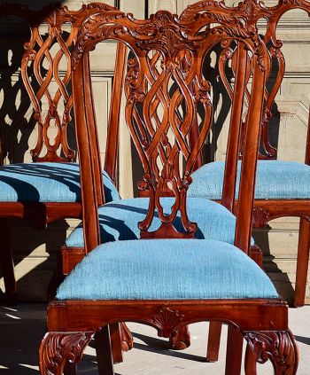 Krzesła angielskie antyk chippendale antyki warszawa kraków gdańsk poznań łódź toruń Empire Antyki