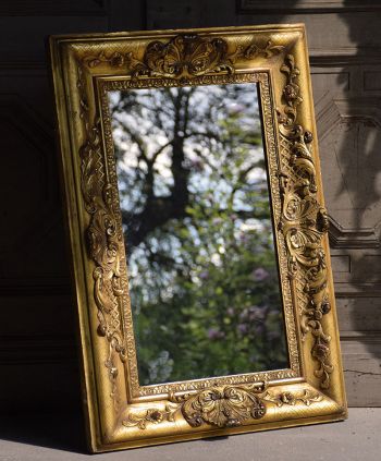 Francuskie lustro w złoconej ramie XIXw antyk #antyki #antiques #lustro meble antyczne sklep online internetowy Empire Antyki