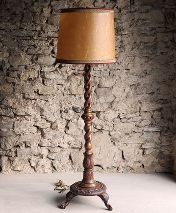 Lampa podłogowa z abażurem chippendale angielska #antyki #antiques Empire Antyki Warszawa Gdańsk Kraków Poznań Łódź Gliwice