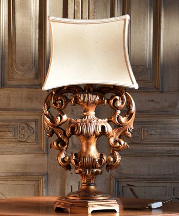 Antyczna lampka nocna na biurko konsolę drewno złocone warszawa kraków katowice łódź poznań Empire Antyki meble antyczne #antyki #antiques #lampka #lamp