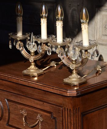 Antyczne świeczniki lampki kryształowe francuskie warszawa kraków poznań katowice gdańsk meble antyczne Empire Antyki #antyki #antiques #empireantyki #meble #furniture