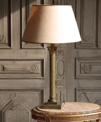 Antyczna francuska lampa nocna lampka z abażurem ok 1900r Francja #antyki #antiques