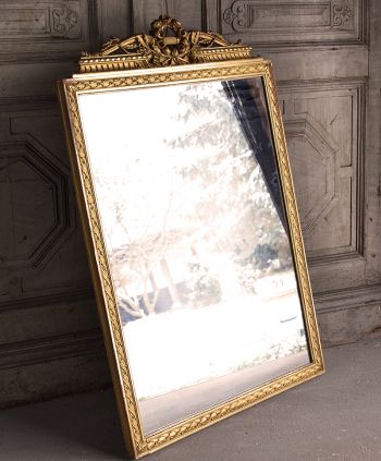 Antyczne francuskie lustro pałacowe w złoconej ramie - Antyki Warszawa Kraków Gdańsk meble antyczne Empire Antyki #antyki #antiques