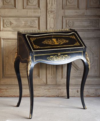 Antyczny francuski boulle sekretarzyk biurko Napoleon III  #antyki #antiques #empireantyki #meble #furniture