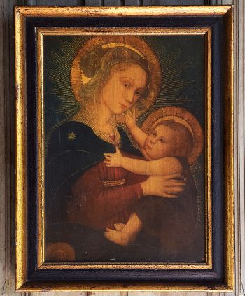 Madonna z dzieciątkiem oleodruk #antyki #antiques #dekoracje #decorativeantiques