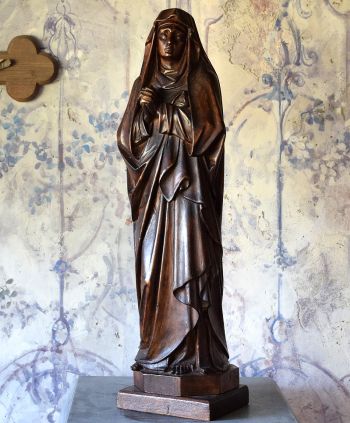 Antyczna rzeźba figura Madonna XIXw francja antyk warszawa kraków katowice poznań gdańsk rzeźba sakralna